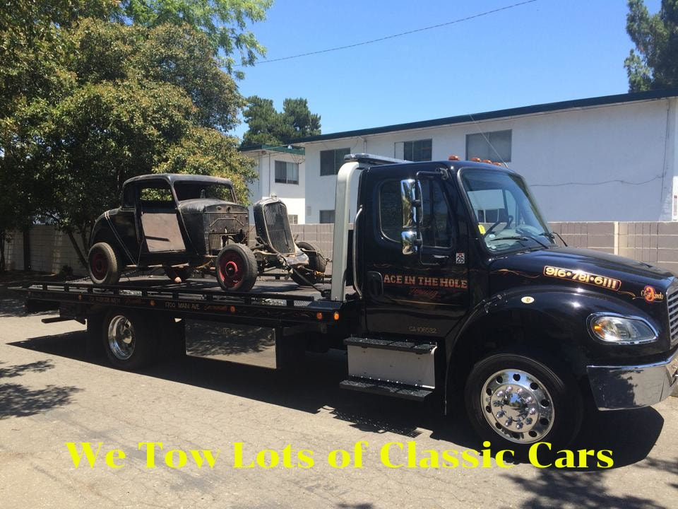 Ace in The Hole Towing tows cars of all shapes and sizes, and if your vehicle needs roadside service we can help.
