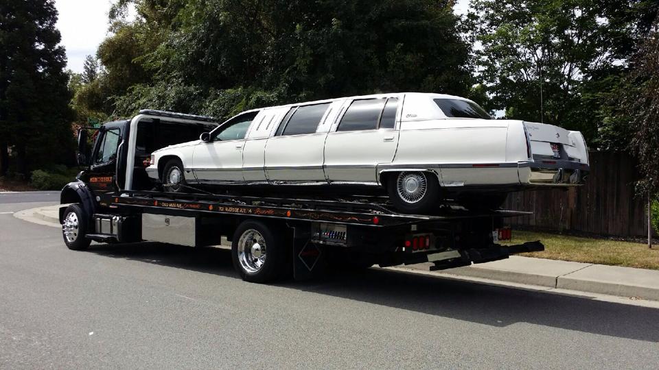 Sacramento Ace Towing was there to help when a limo full of high school seniors were stuck with a broken down limo.